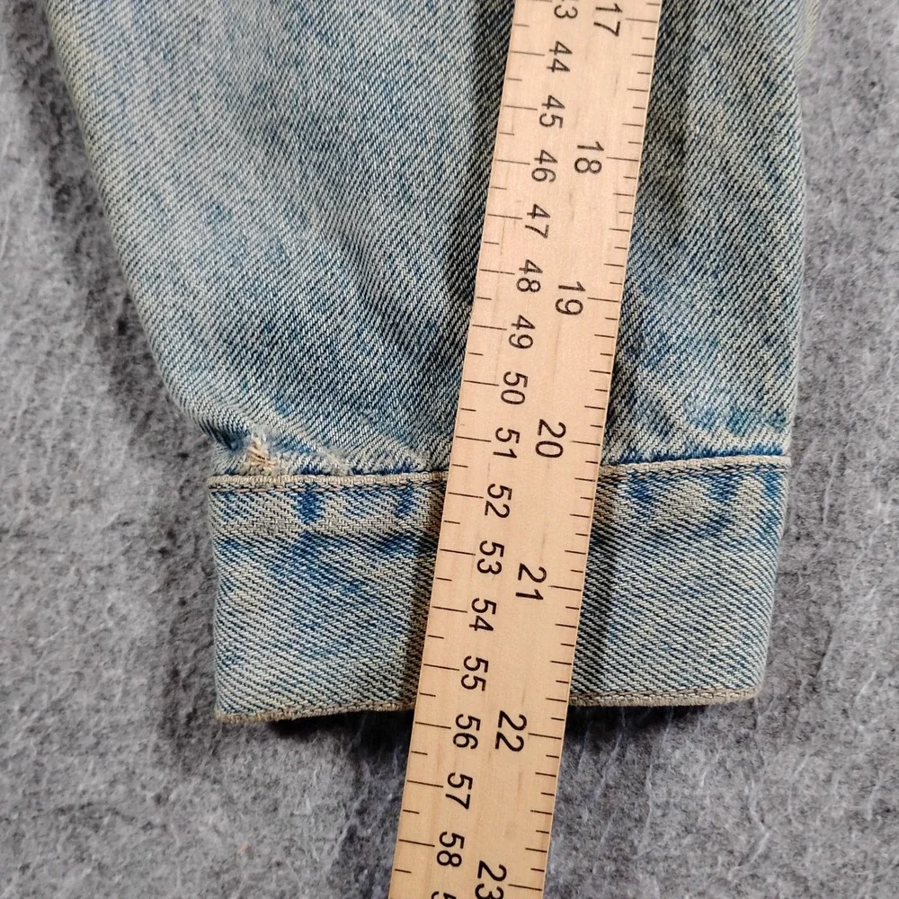 Vintage Katana Jeans Denim Trucker Jacket Light Wash Blue Mens Size Medium‎ M